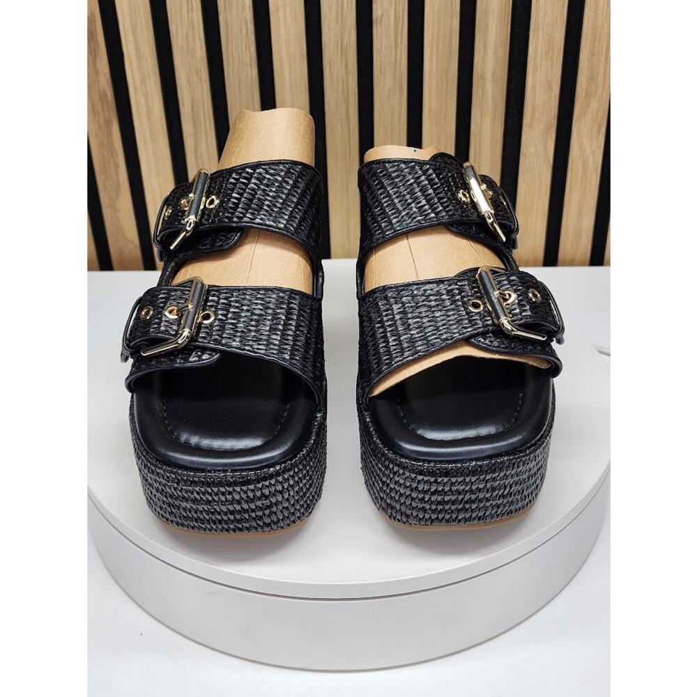 NEW - Marc Fisher Poppy Women’s Platform Wedge Sandals Square Toe - Size 9M - Picture 2 of 6